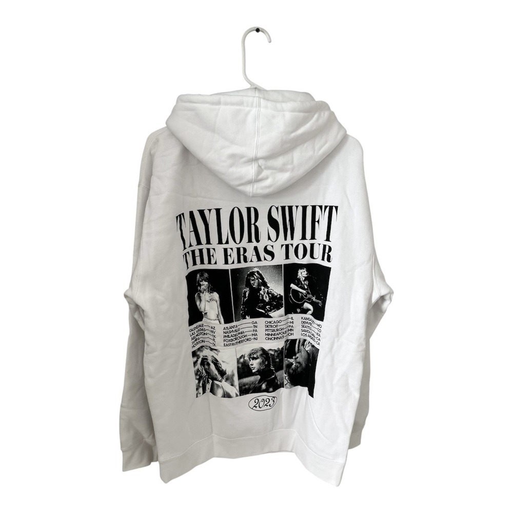 Taylor Swift‎ The Eras Tour Hoodie Sweatshirt Women's Large White Oversized - Picture 2 of 3